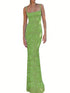 NewWomen Sexy Vintage Satin Maxi Dress Chic Tube Backless Spaghetti Strap Bodycon Long Dress Y2K Floral Printed Sundress