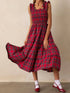 NewWomen's Y2K Summer Midi Dress Casual Plaid Print Sleeveless Backless Ruffled A-Line Party Dress Beach Club Streetwear Aesthetic Clothes
