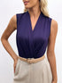 NewCalvaya Women's Elegant Navy V-Neck Bodysuit